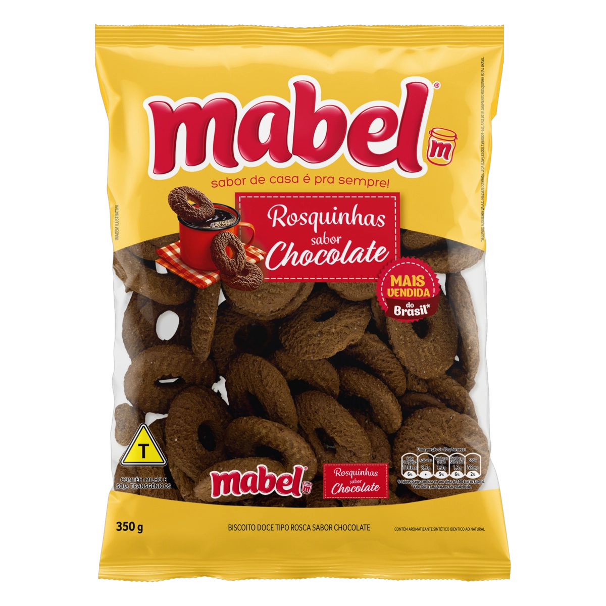 Biscoito Rosquinha Chocolate Mabel Pacote 400g
