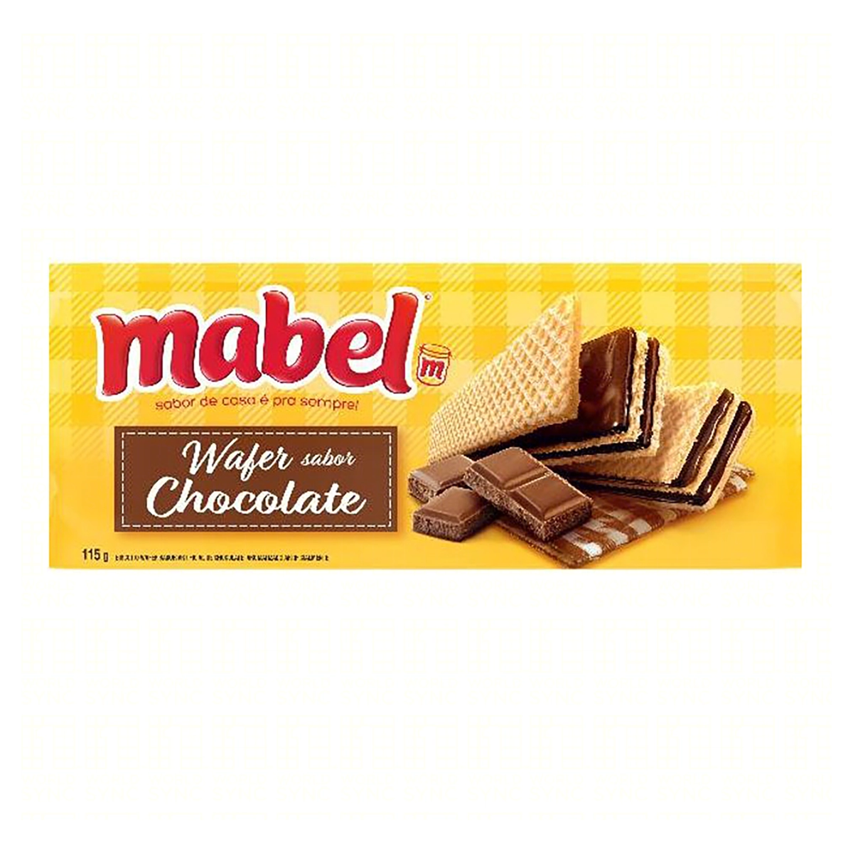 Biscoito Wafer Recheio Chocolate Mabel Pacote 115g