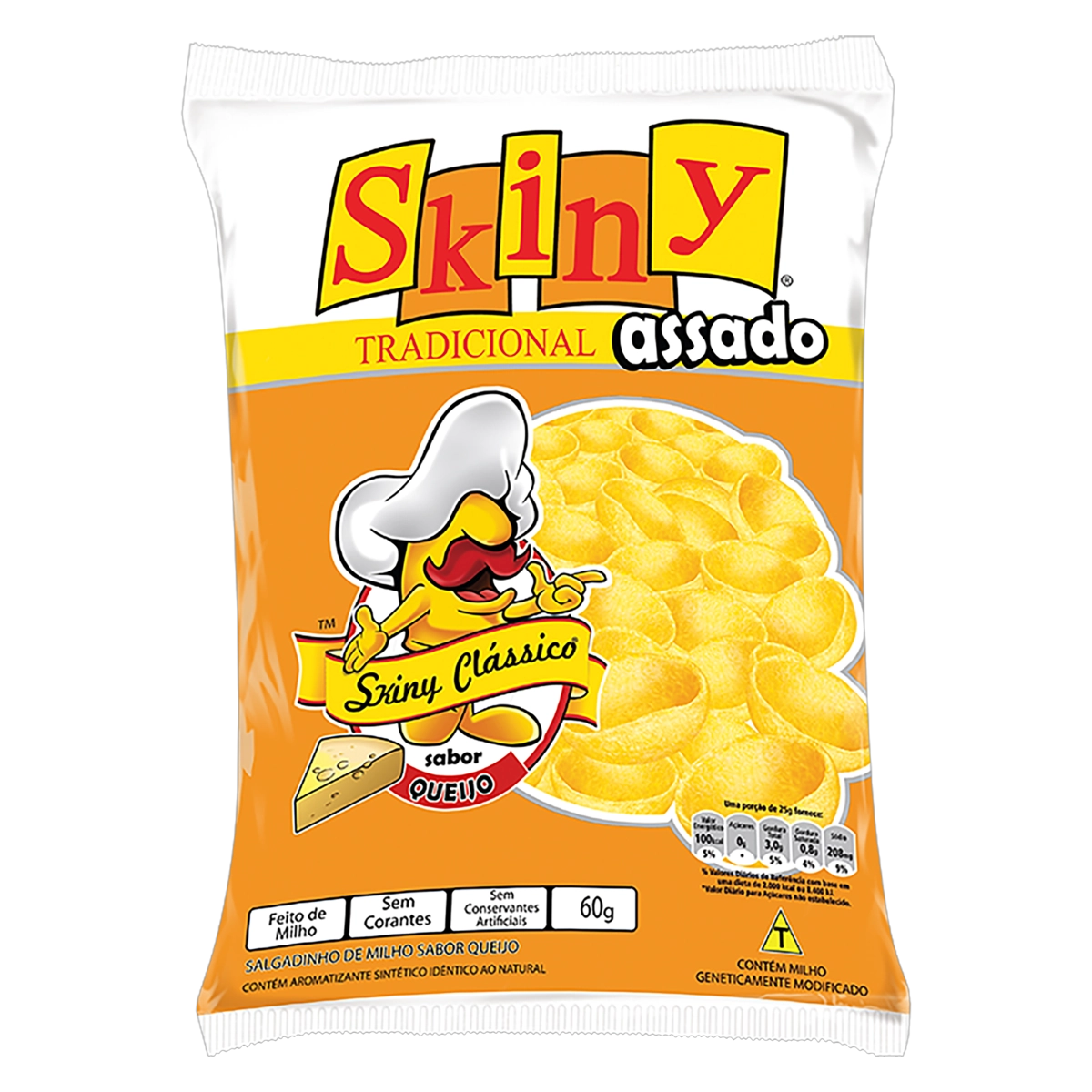 Salgadinho De Milho Queijo Skiny Clássico Pacote 60g