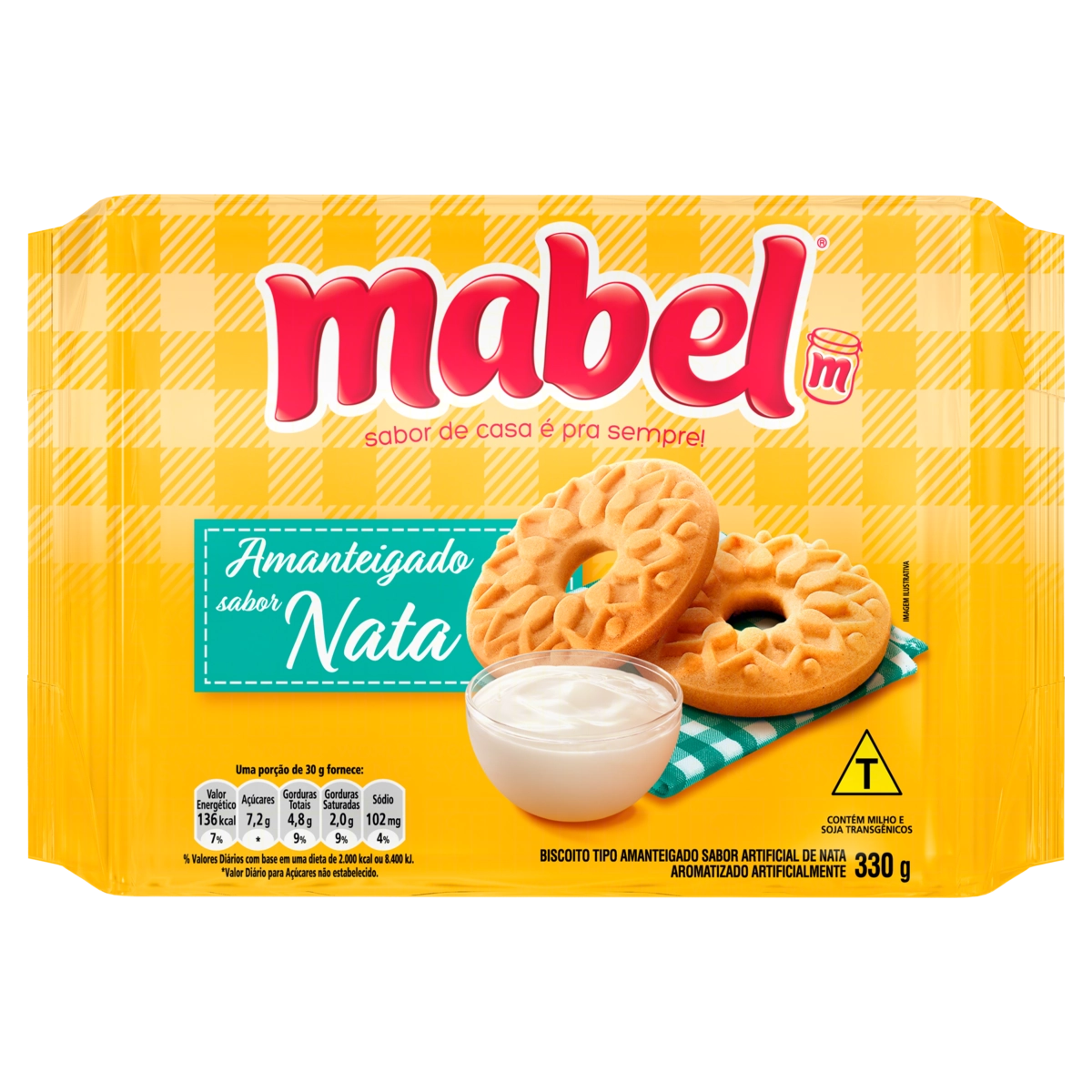 Biscoito Amanteigado Nata Mabel Pacote 330g