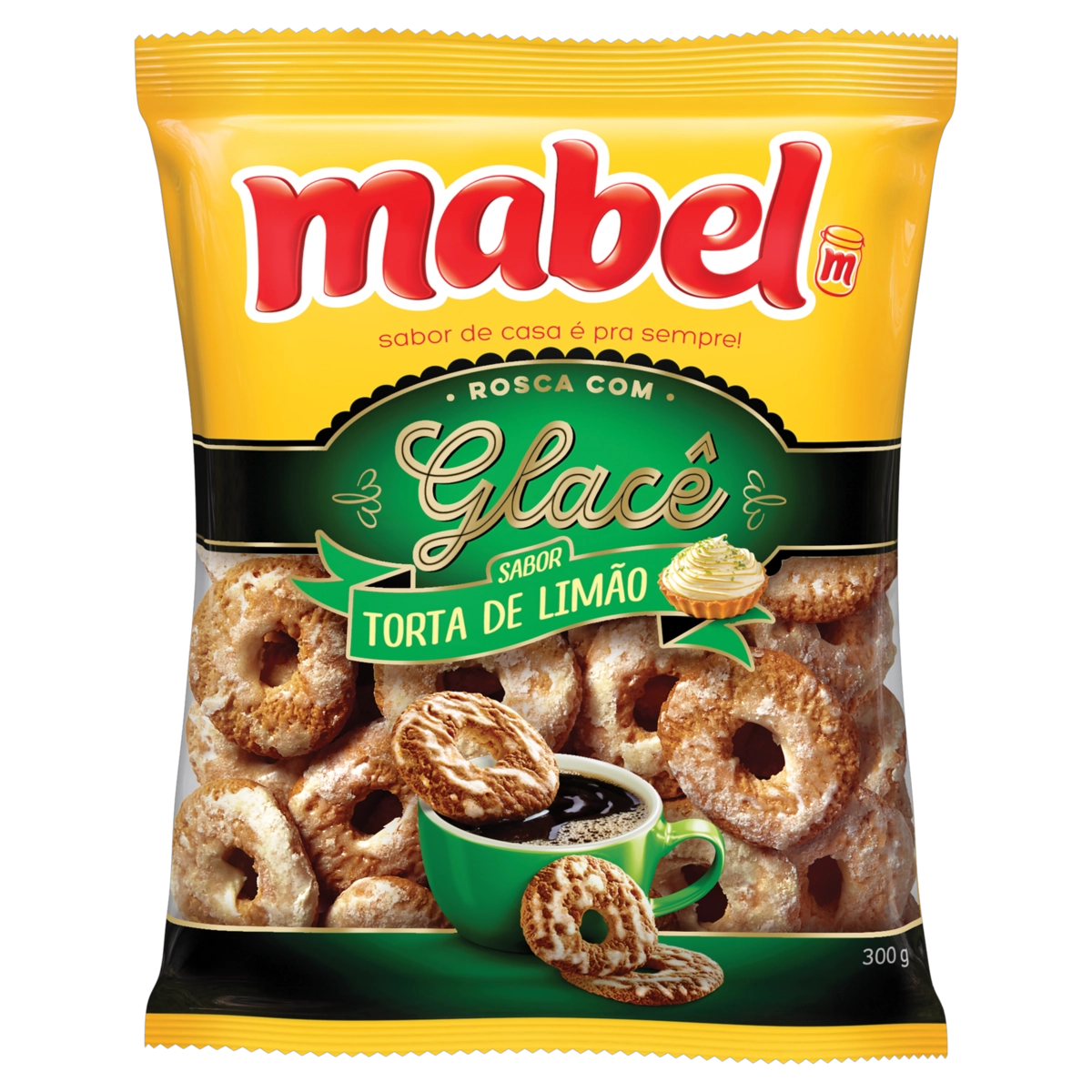 Biscoito Rosquinha Torta De Limão Mabel Glacê Pacote 300g