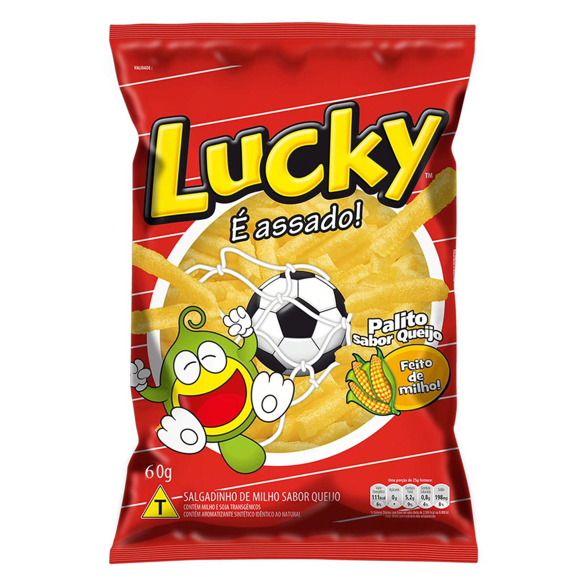 Salgadinho De Milho Palito Queijo Lucky Pacote 60g
