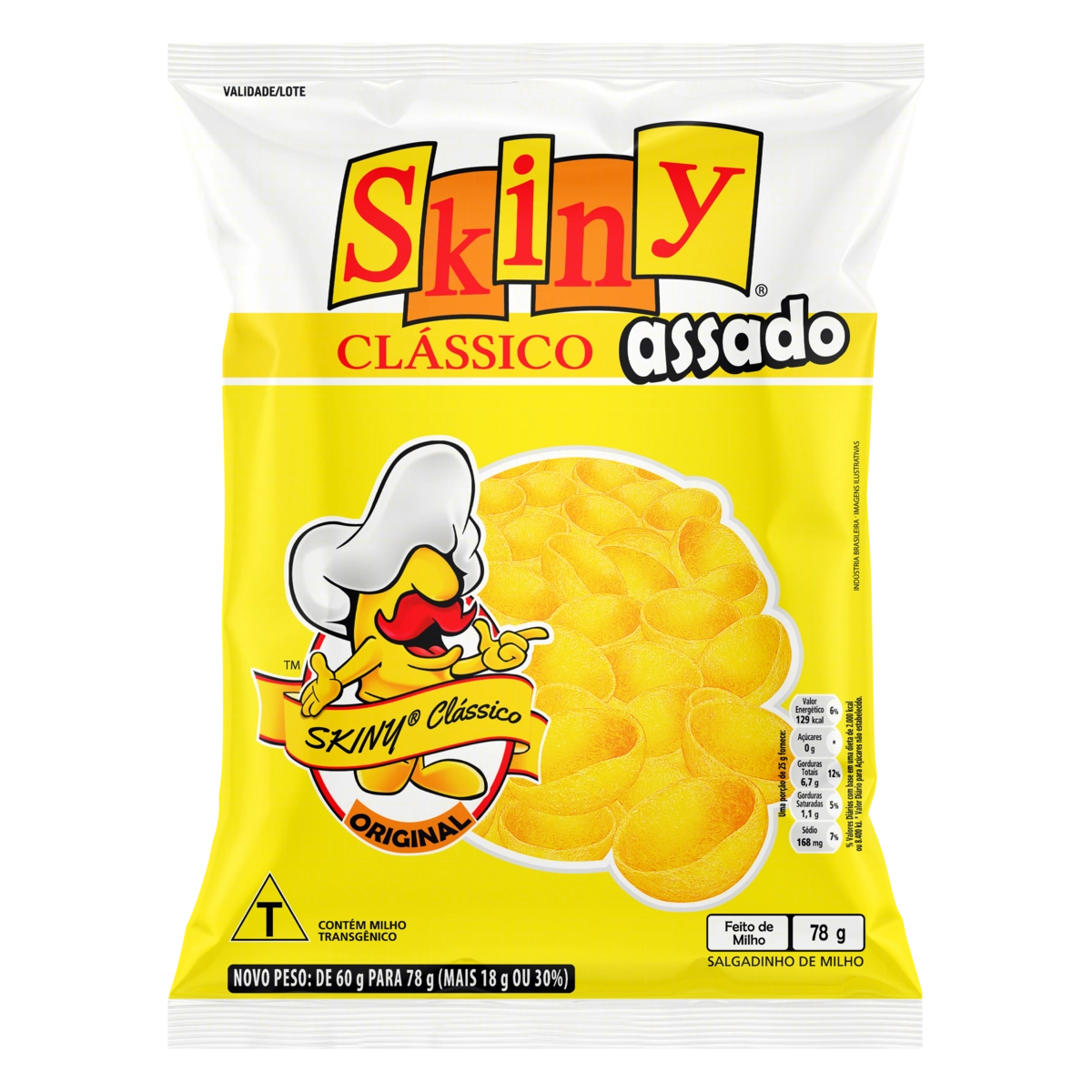 Salgadinho De Milho Original Skiny Clássico Pacote 78g