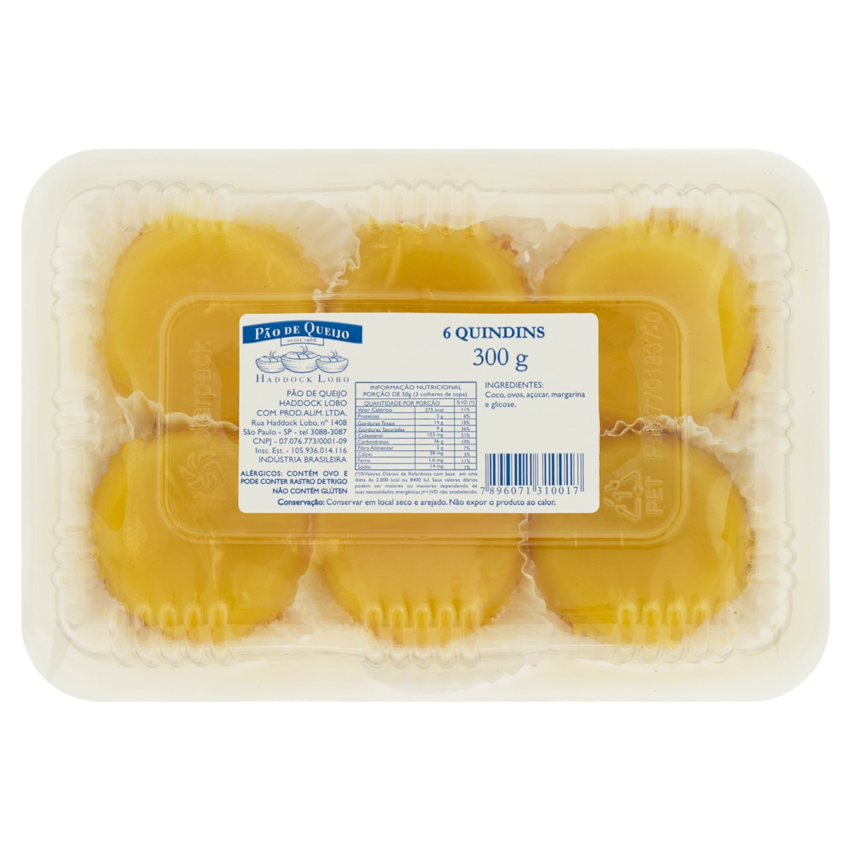 Quindim Haddock 300g Caixa com 6 Unidades