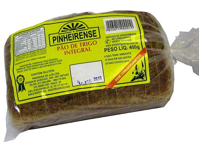 Pão Integral Pinheirense Pacote 400g