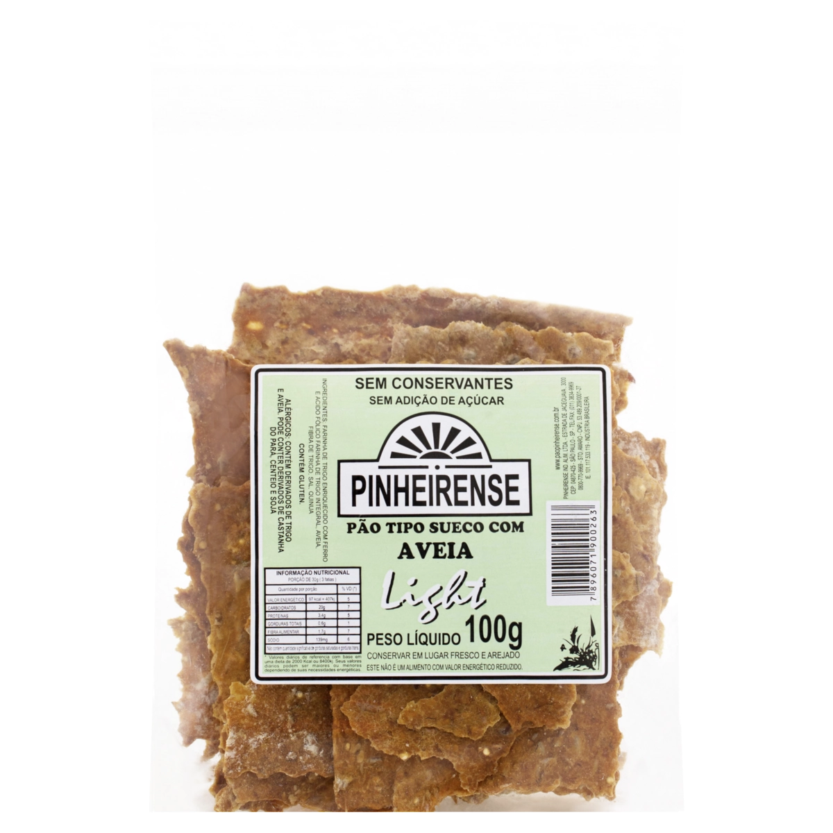 Pão Sueco Aveia Light Pinheirense Pacote 100g