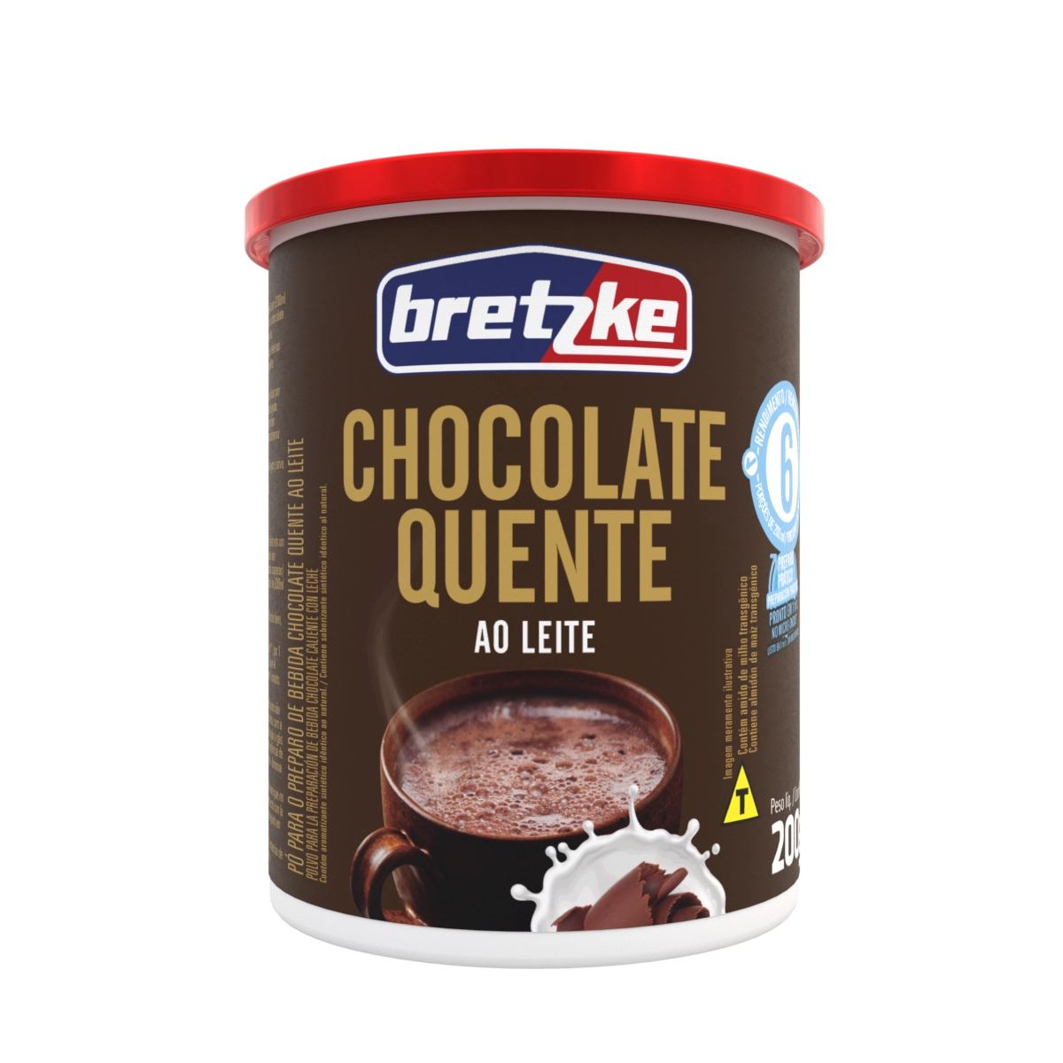 Chocolate Quente Pó Ao Leite Bretzke Pote 200g