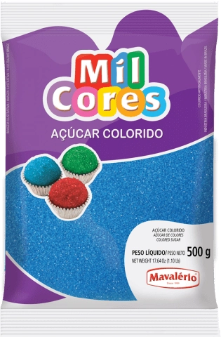 Açúcar Colorido Mavalério Azul