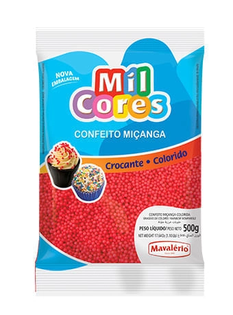 Confeito Micanga Verm N0 Mil Cores 500g
