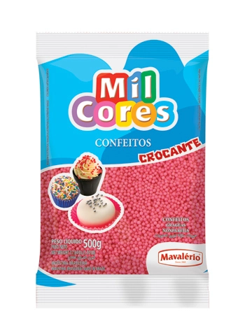 Pad.confeito Mavalerio Micanga Rosa 500gr