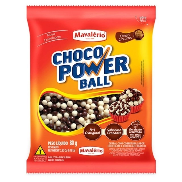 Cereal Choco Power Ball Mavalério Pacote 80g