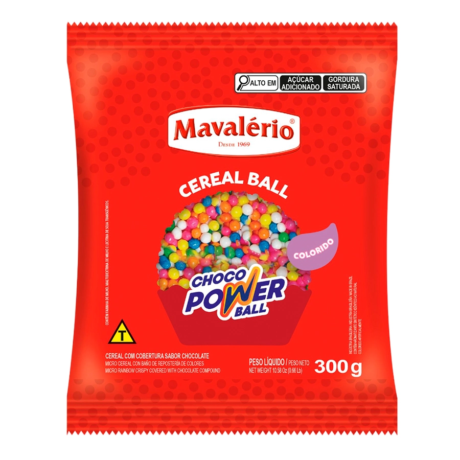 Choco Power Ball Micro Colorido 300g Mavalerio
