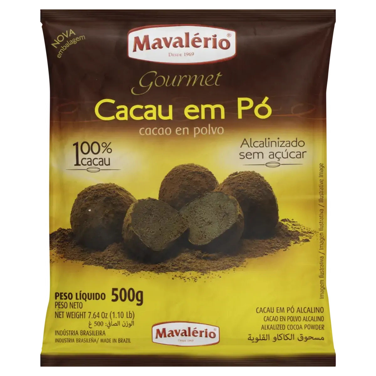 Cacau Pó Mavalério Gourmet Pacote 500g