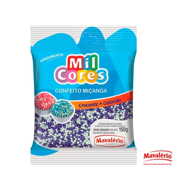 Confeito Mil Cores Mican Bran Az N0 150g