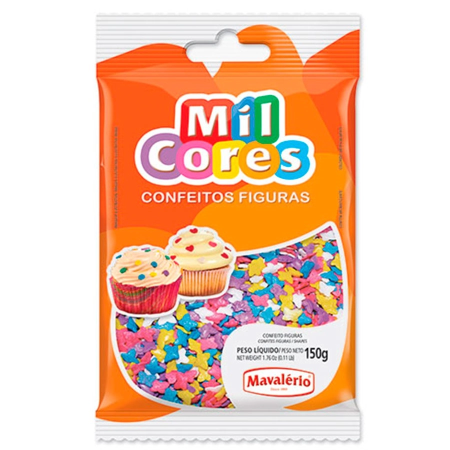 Confeito Mil Cores Figura Borboleta 150g