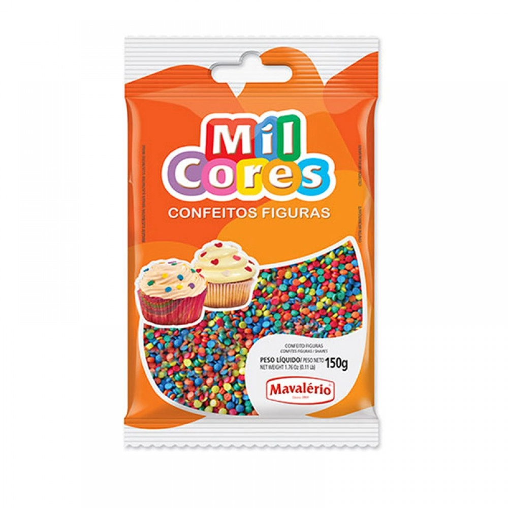 Confeito Miniconfete Mil Cores Pacote 150g