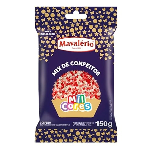 Mix De Confeito Estrela Rosa150g Mavalerio