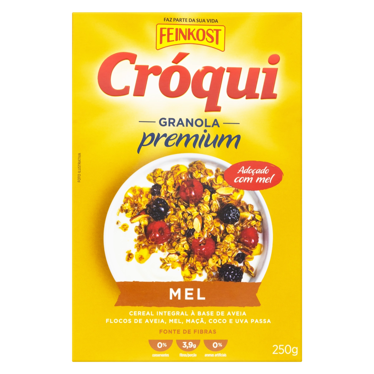 Granola Mel Feinkost Cróqui Premium Caixa 250g