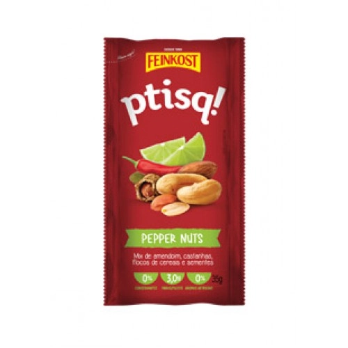 Mix de Nuts Pepper Nuts Feinkost Ptisq! Pacote 35g