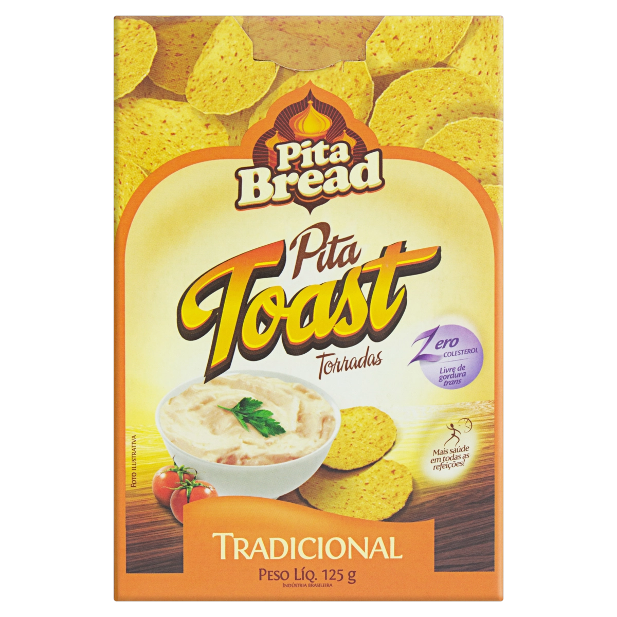 Torrada Tradicional Pita Bread Pita Toast Caixa 125g