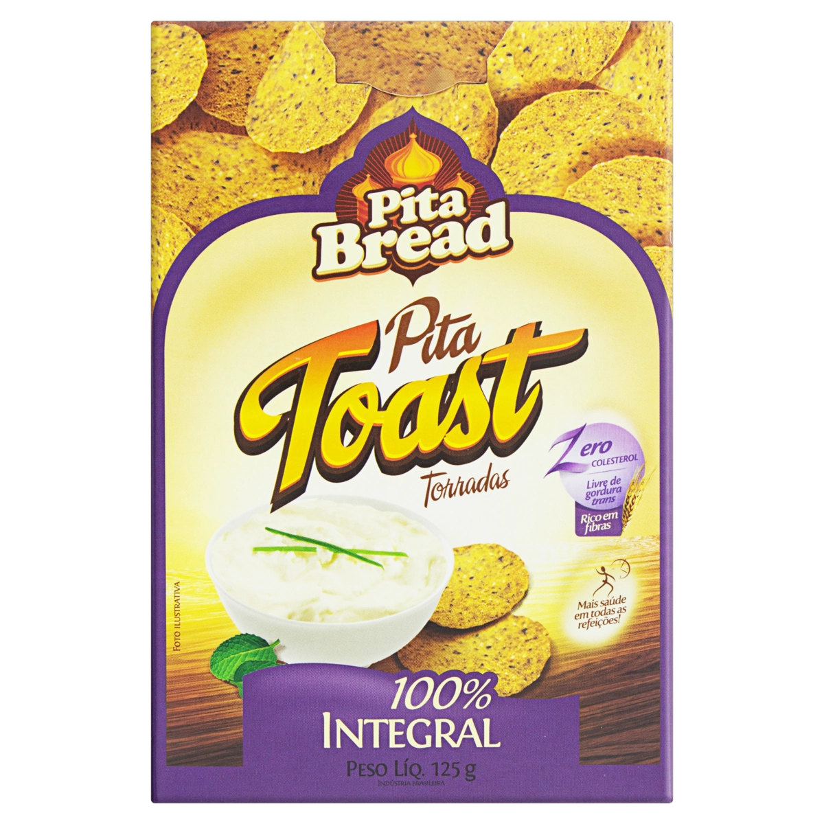 Torrada Integral Pita Bread Pita Toast Caixa 125g