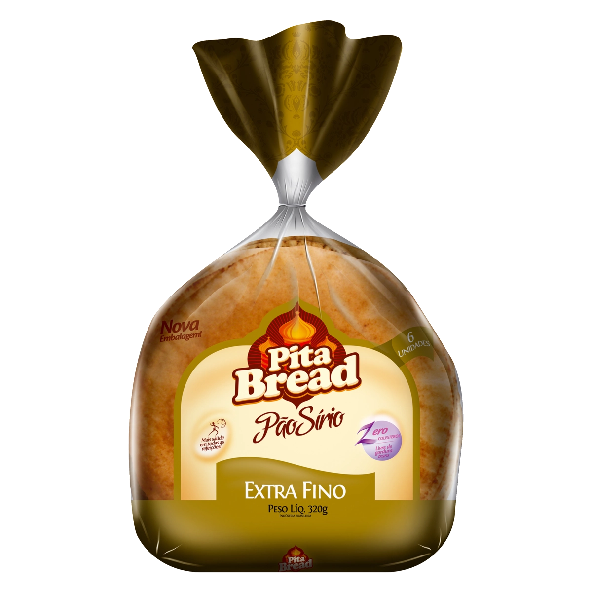 Pão Sírio Extra Fino PITA BREAD 320g
