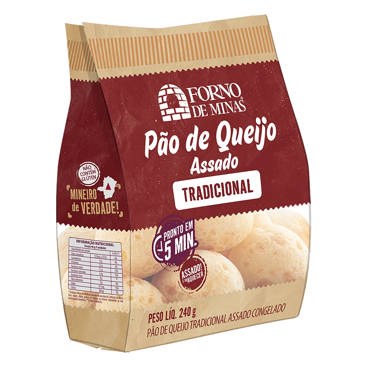 Pão de Queijo Assado FORNO MINAS 240g