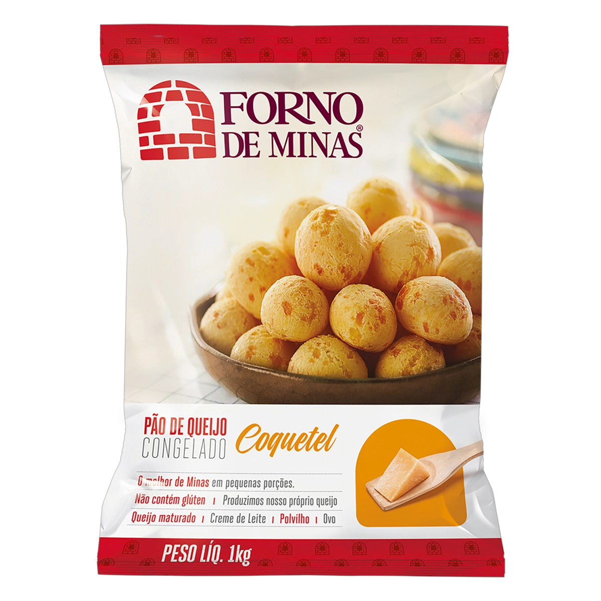 Pão De Queijo Congelado Coquetel Forno De Minas Pacote 1kg