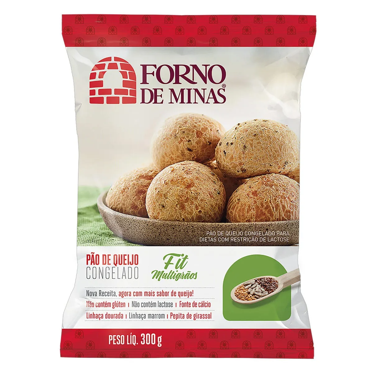 Pão de Queijo Integral e Multigrãos Forno de Minas Fit com 10 Unidades 300g