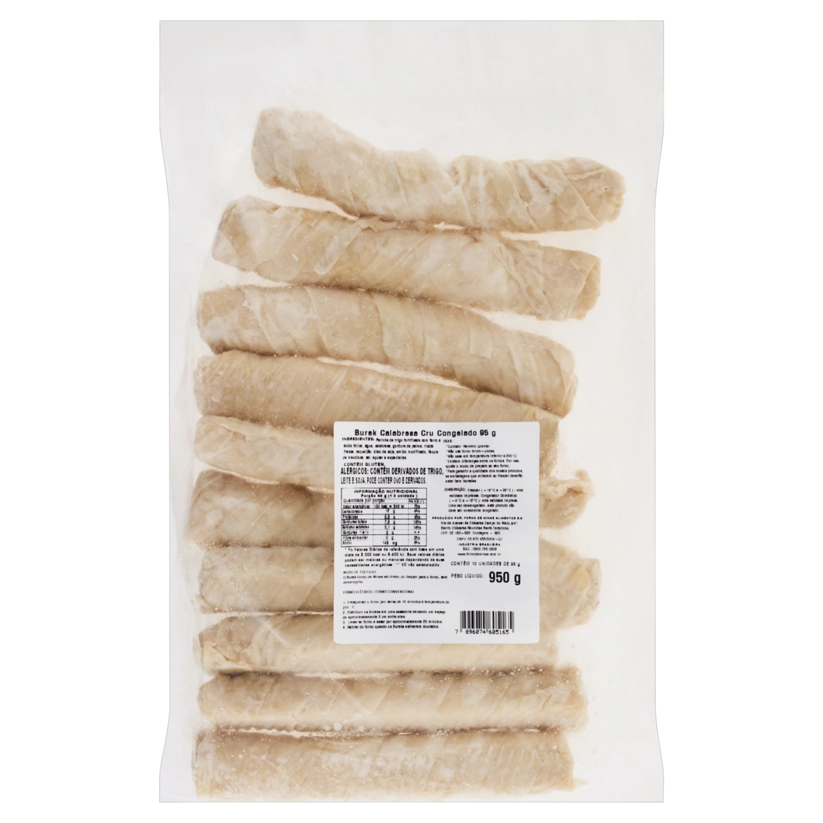 Burek Congelado Calabresa Forno De Minas Pacote 950g 10 Unidades