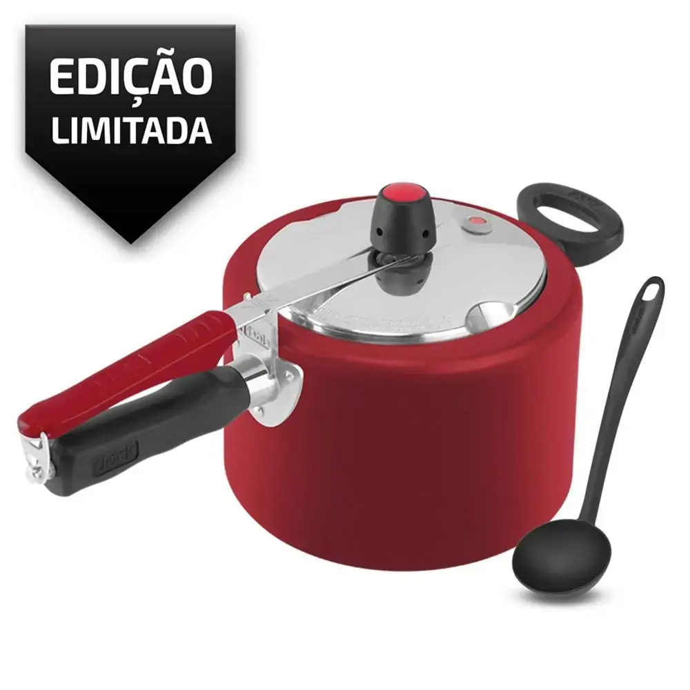 Panela Pressao Clock Favorita 4,5l Vermelha