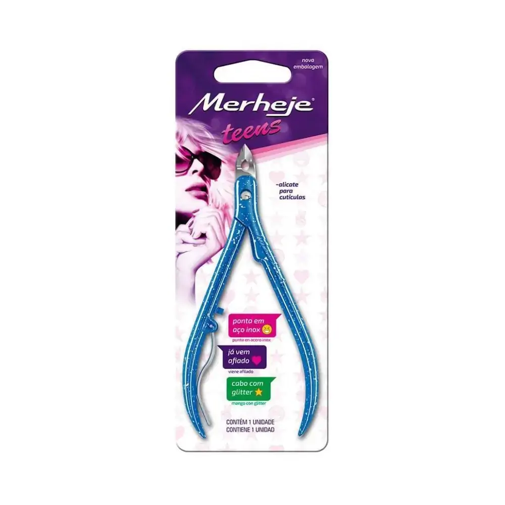 Alicate Para Cuticula Teens Azul Merheje Und