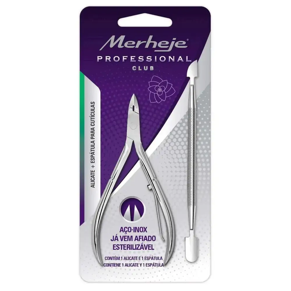Kit Alicate Espatula Merheje Profissional