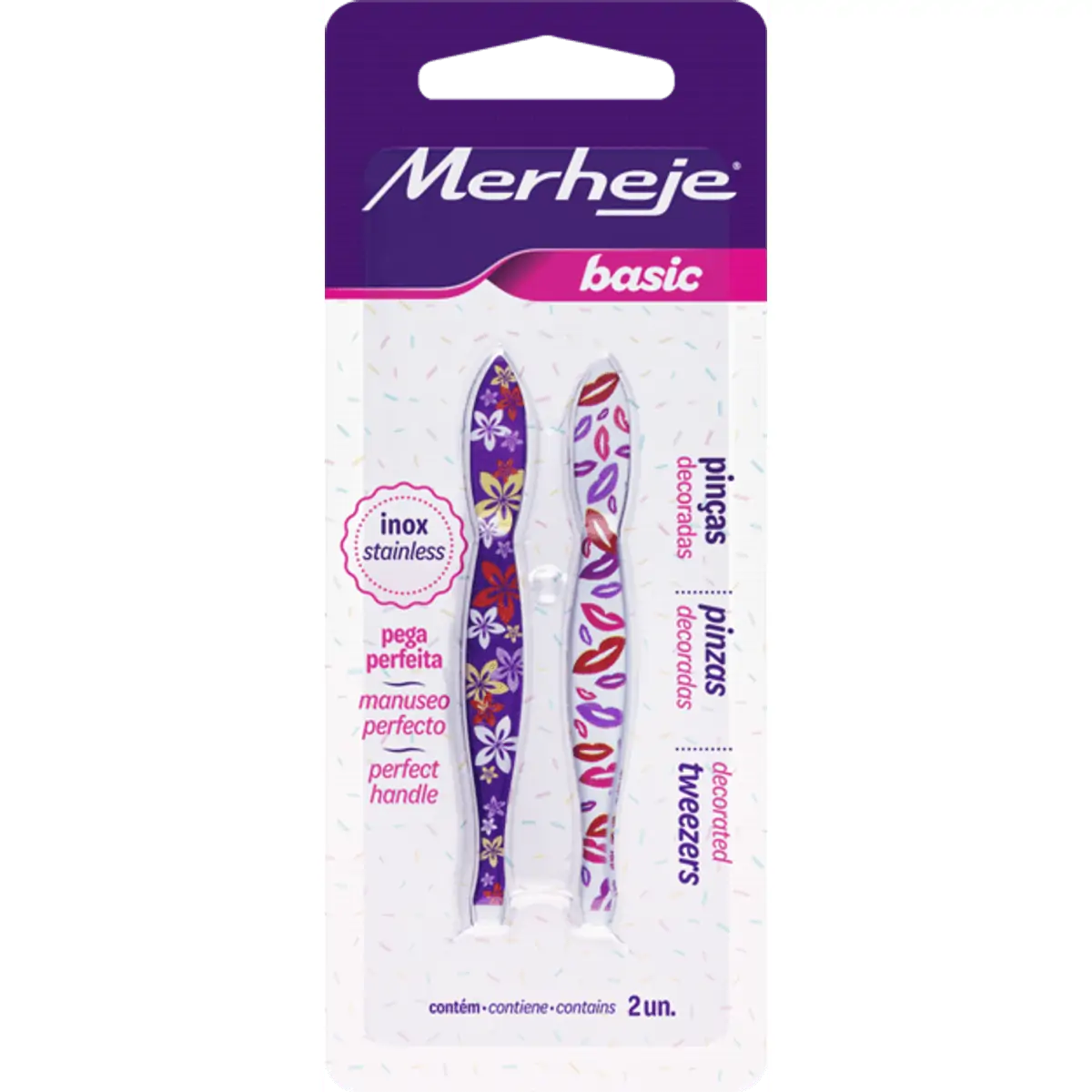 Pinça Inox Merheje Basic 2 Unidades