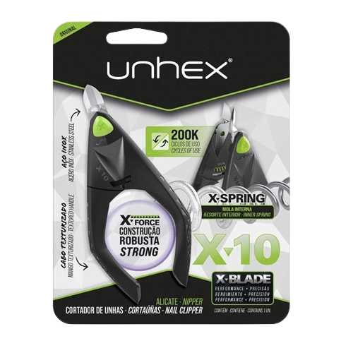 Cortador Inox Para Unhas X10 Unhex