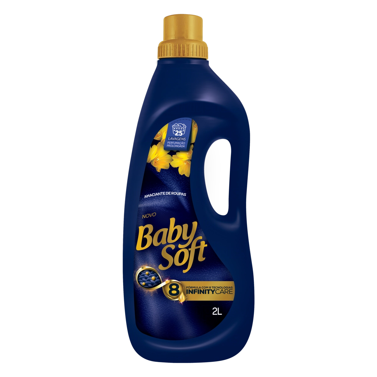 Amaciante De Roupa Diluído Dark Blue Baby Soft Infinity Care Frasco 2l