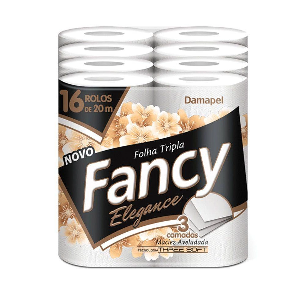Papel Higienico Folha Tripla 16 Rolos 20mt Fancy Elegance