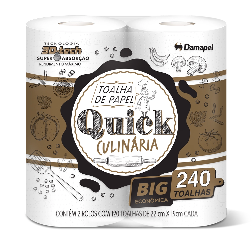 Papel Toalha Quick Big 120 Folhas