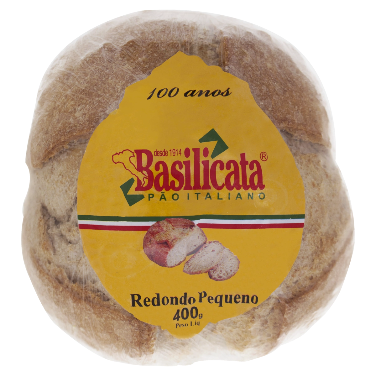 Pão Italiano Redondo Pequeno Integral Basilicata Pacote 400g