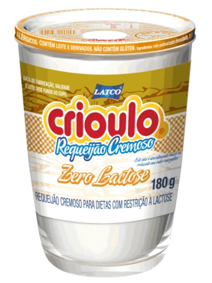 Requeijao Crioulo 180gr Zero Lactose