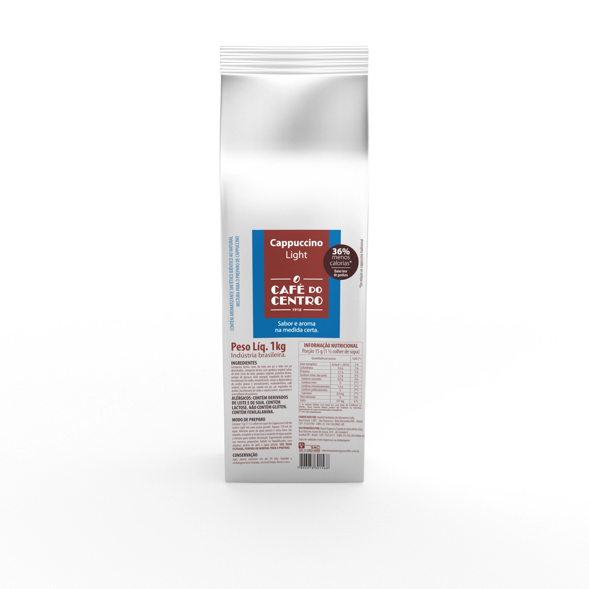 Cappuccino Café do Centro Light 1kg