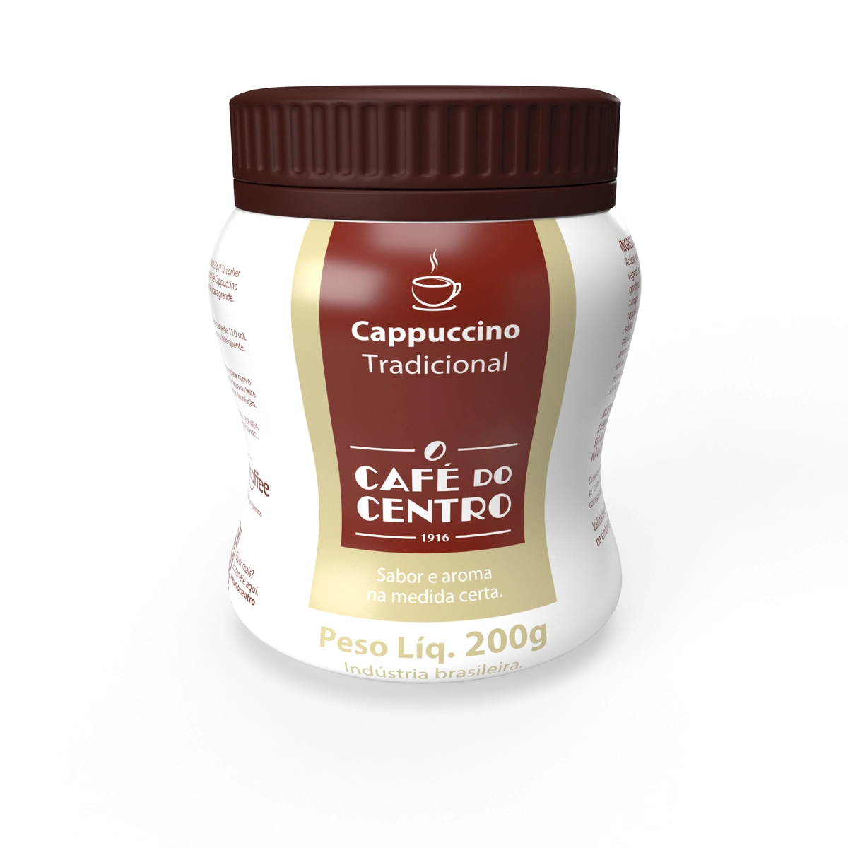 Cappuccino Solúvel Tradicional Café Do Centro Pote 200g