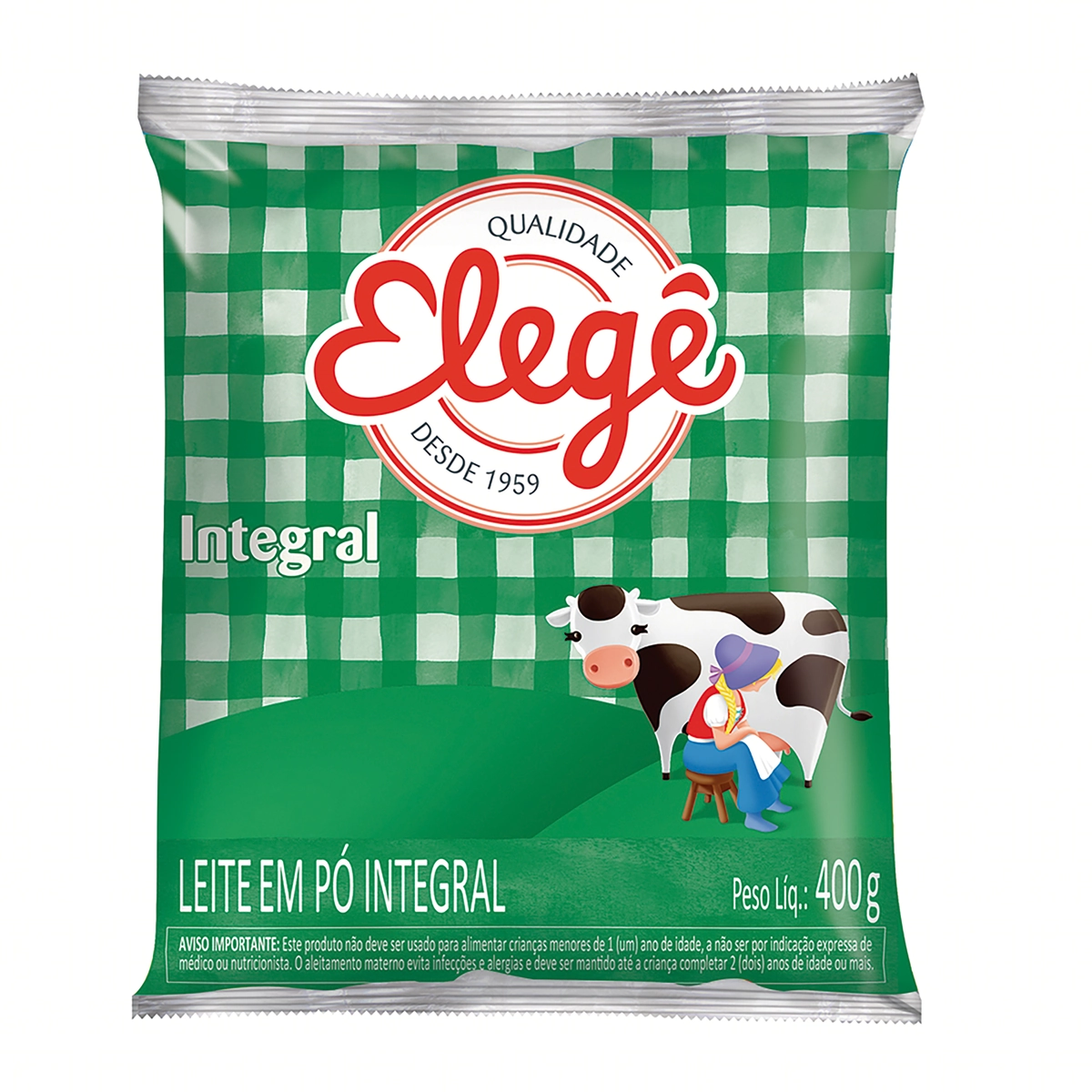 Leite Pó Integral Elegê Pacote 400g