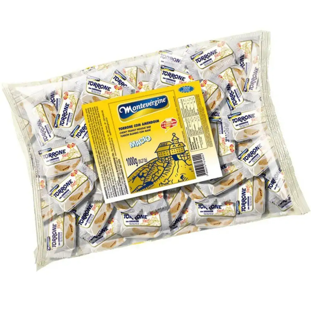 Torrone Montevergine C/amendoim Pct 1kg C/100