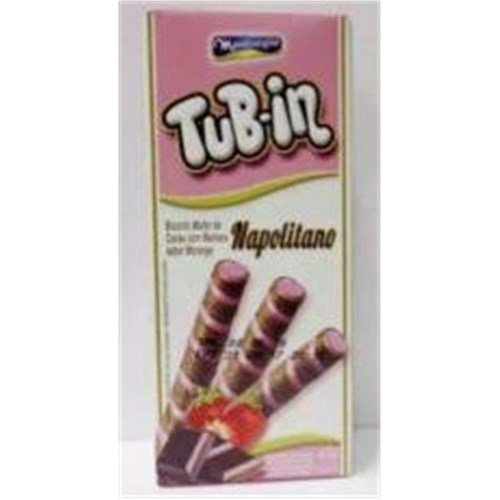 Tub In Napolitano Bisc Cacau Rech Morango 48g Cx24