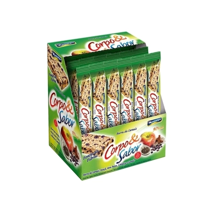 Barra De Cereal Corpo Sabor Maçã E Linhaça 24unidade X