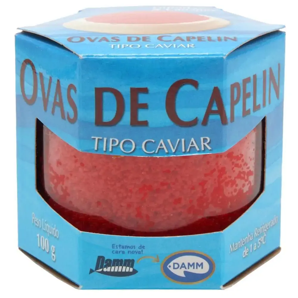 Ovas De Capelin Vermelho Damm 100gr