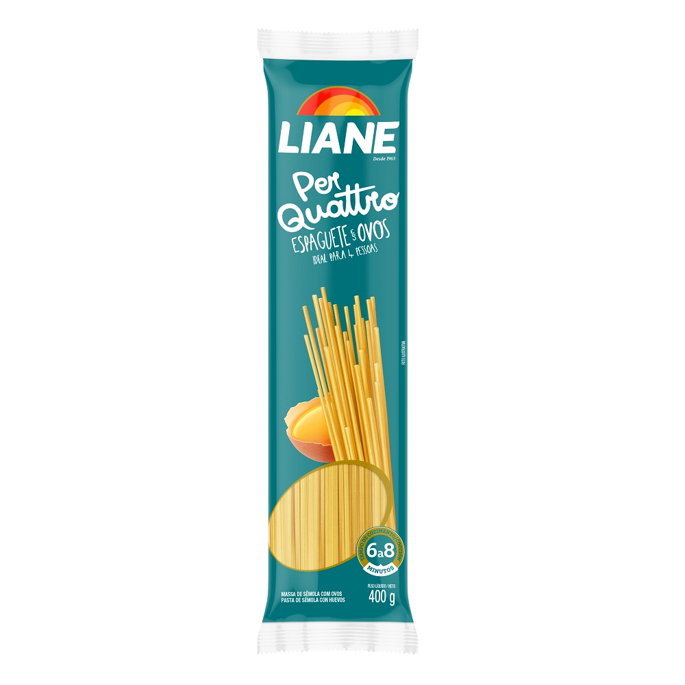 Macarrao Liane Com Ovos Espaguete Per Quattro 400g