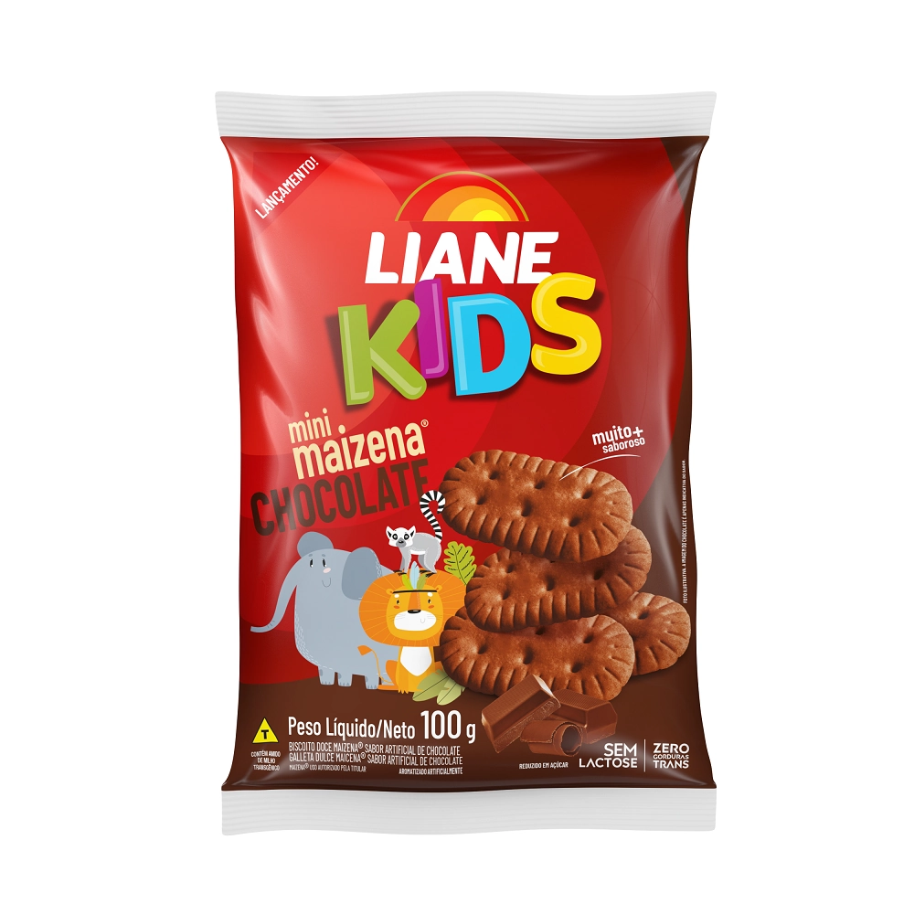 Bisc Liane Mini Kids S/lactose 100g Maizena Choc