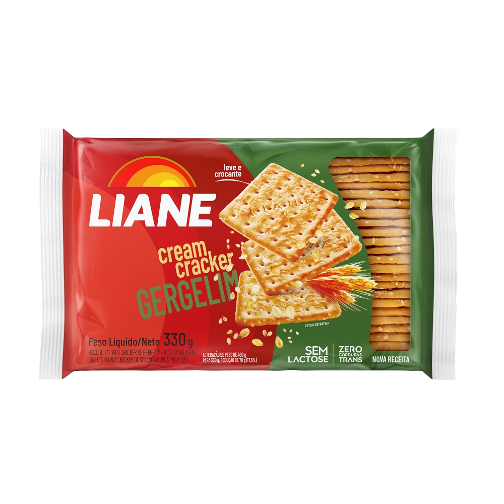 Bisc Cream Cracker Liane Gergelim 330g